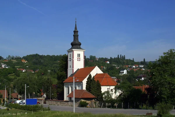 Kościół Parafialny Barbary Vrapce Zagrzeb Chorwacja — Zdjęcie stockowe