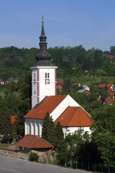 Igreja Paroquial Santa Bárbara Vrapce Zagreb Croácia — Fotografia de Stock