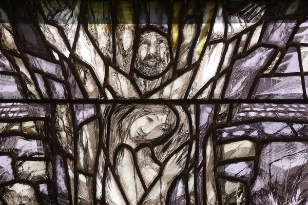 Tanrı Tüm Yaşamın Yaratıcısı Sieger Koder Tarafından Hazırlanan Cam Pencerenin — Stok fotoğraf
