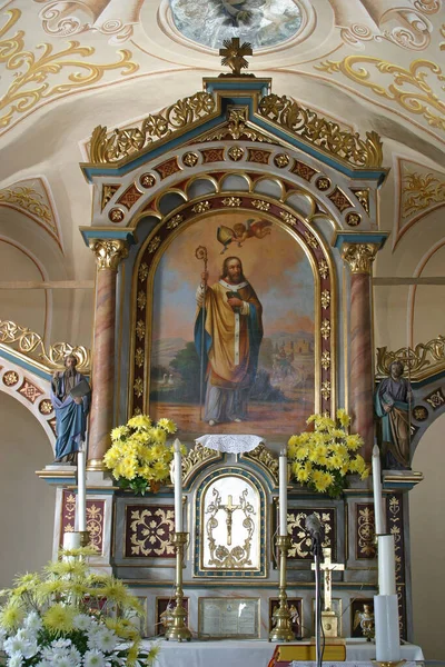 圣马丁 圣马丁教区教堂的主要祭坛 克罗埃西亚卡拉洛瓦茨 — 图库照片