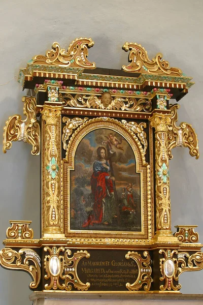 Santa Margarita Altar Mayor Capilla Santa Margarita Hrnetic Brdo Karlovac — Foto de Stock