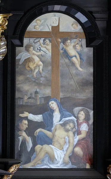 Lamentazione Cristo Altare Santa Barbara Nella Chiesa Santa Caterina Alessandria — Foto Stock