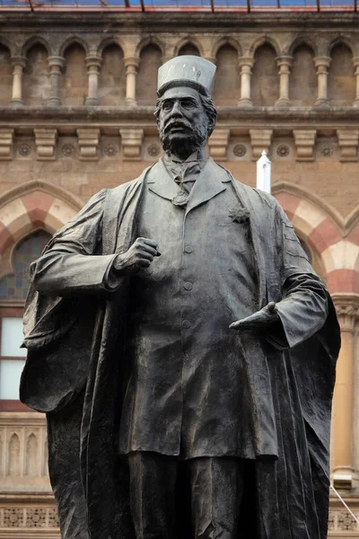 Estátua Sir Pherozshah Mehta Bombay Municipal Corporation Building 1893 Edifício — Fotografia de Stock