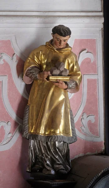 Santo Stefanus Protomartir Patung Altar Santo Dionisius Gereja Santa Katarina — Stok Foto