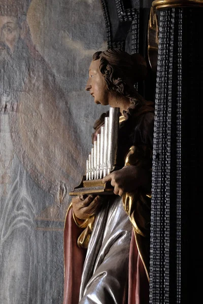 Santa Cecilia Statua Sull Altare Santa Apollonia Nella Chiesa Santa — Foto Stock