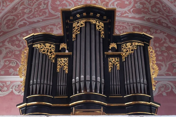 Het Orgel Kerk Van Sint Catharina Van Alexandrië Zagreb Kroatië — Stockfoto