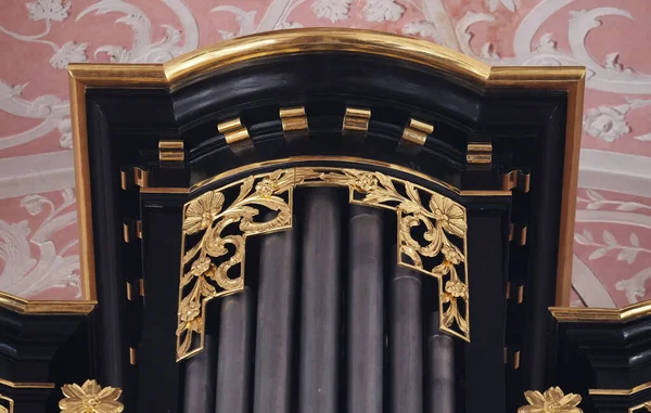 Het Orgel Kerk Van Sint Catharina Van Alexandrië Zagreb Kroatië — Stockfoto