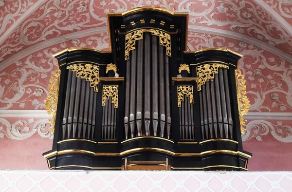 Die Orgel Der Kirche Der Heiligen Katharina Von Alexandria Zagreb — Stockfoto