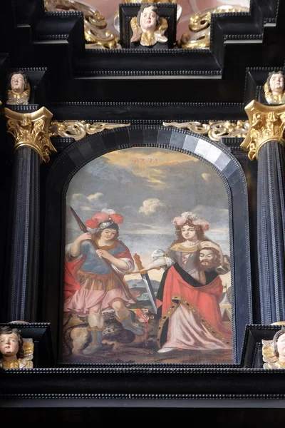 Sint George Judith Met Het Hoofd Van Johannes Doper Altaar — Stockfoto