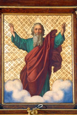 Baba Tanrı, Hırvatistan 'ın Zagreb kentindeki Yunan Katolik Katedrali Kiril ve Methodius' taki Iconostasis 'in ayrıntıları