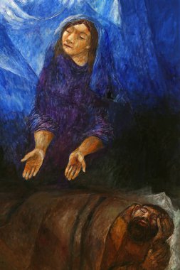 Bakire Meryem, Almanya 'nın Bad Urach kentindeki St. Joseph Kilisesi' nde Sieger Koder 'in sunağı.