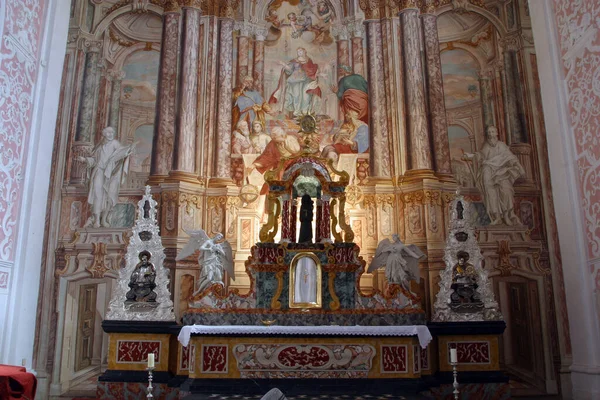 Huvudaltare Kyrkan Saint Catherine Alexandria Zagreb Kroatien — Stockfoto