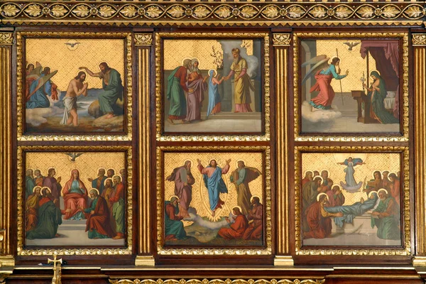 Scènes Uit Het Leven Van Maria Jezus Detail Van Iconostase — Stockfoto
