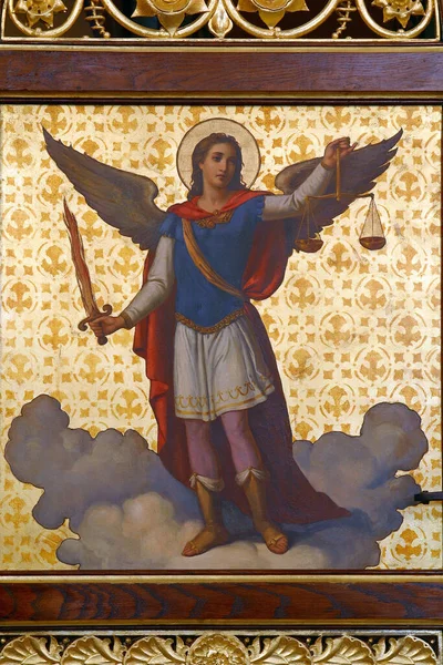 Archangel Michael Details Iconostasis Greek Catholic Cathedral Saints Cyril Methodius — 스톡 사진