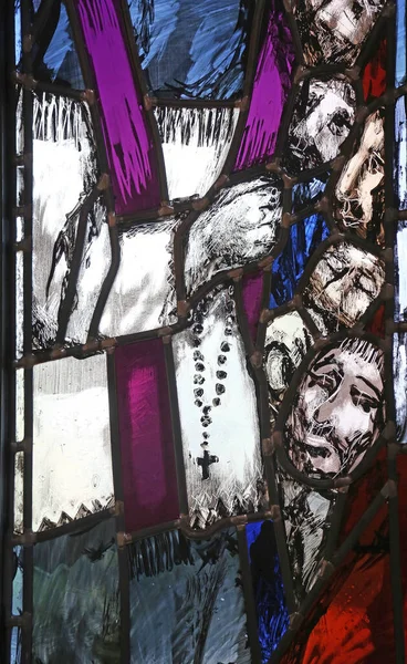 Father Rupert Mayer Detail Stained Glass Window Sieger Koder John — Stock Photo, Image