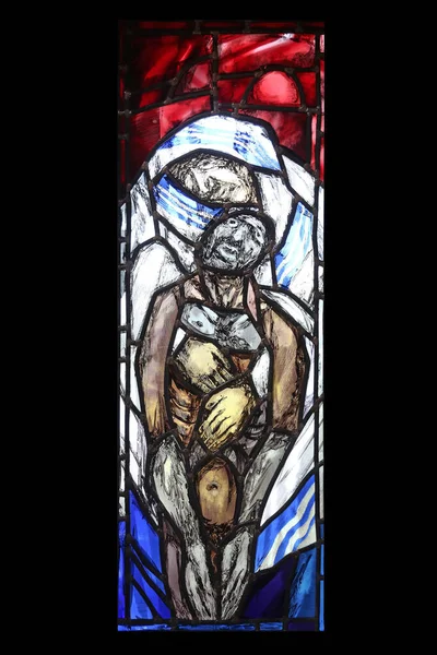 Святой Теодор Кальцинский Стеклянное Окно Церкви Святого Иоанна Пифласе Германия — стоковое фото