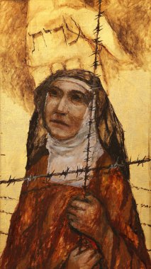 Aziz Edith Stein, Sieger Koder, kadınlar sunağı Wasseralfingen, Almanya 'daki St. Stephen Kilisesi' nde