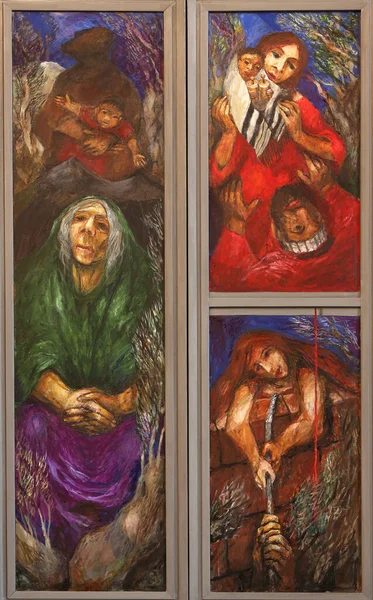 Sarah Rahab Bathsheba Detail Altar Women Sieger Koder Stephen Church — Stock Photo, Image