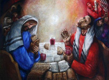 Emmaus 'ta akşam yemeği, Almanya' nın Rosenberg kentindeki Our Lady of Sorrows Kilisesi 'nde Sieger Koder' in sunağı.