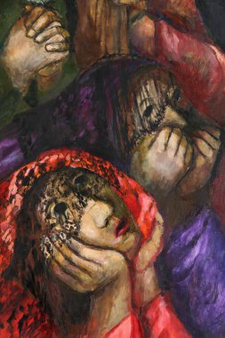 Aziz Mary Magdalene, Almanya 'nın Rosenberg kentindeki Our Lady of Sorrows Kilisesi' nde Sieger Koder 'in sunağı.