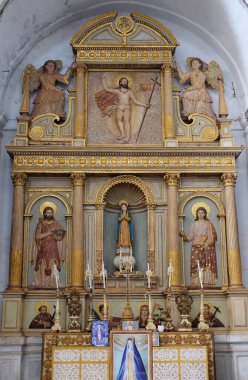 Se Katedrali 'ndeki sunak İskenderiyeli Catherine, Eski Goa, Goa, Hindistan' a ithaf edilmiştir.