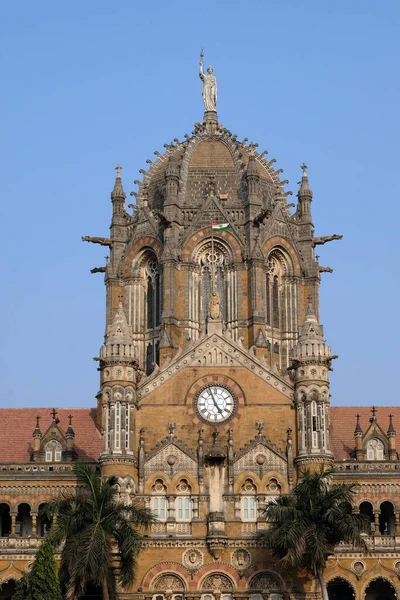 Estação Victoria Chatrapati Shivaji Terminal Mumbai Índia — Fotografia de Stock