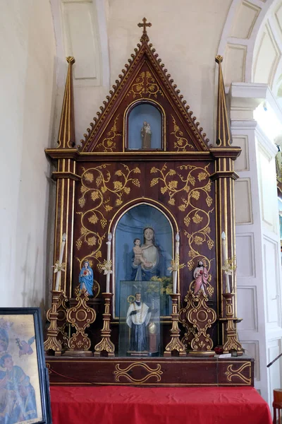 Altar Nossa Senhora Igreja Católica Blaise Gandaulim Goa Índia — Fotografia de Stock