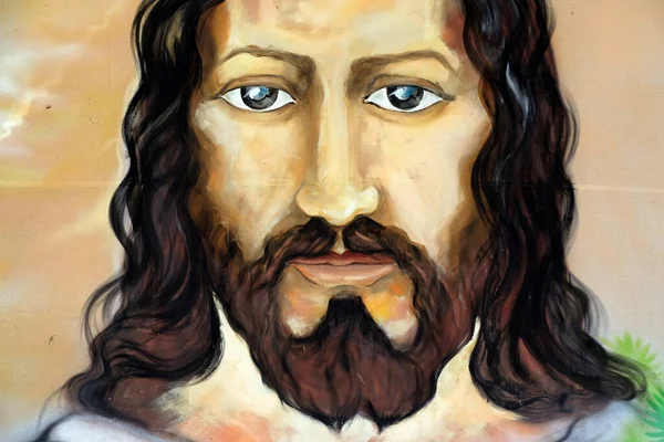Jezus Christus Schilderij Basiliek Bom Jesus Oude Goa Velha Goa — Stockfoto