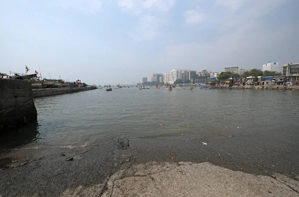 Рибні Човни Селі Колаба Південний Кінець Міста Мумбаї Індія — стокове фото