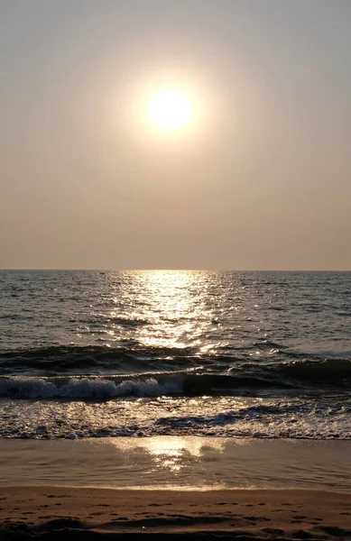 Sunset Candolim Beach North Goa India — Stock Photo, Image