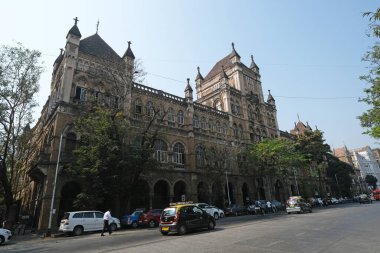 Mahatma Gandhi Yolu, Kala Ghoda, Fort, Mumbai, Hindistan 'daki Sömürge Dönemi Elf Koleji