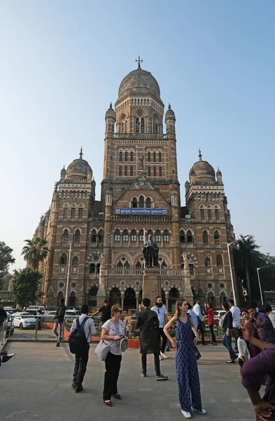 Bombay Municipal Corporation Building 1893 Edifício Bmc Mumbai Índia — Fotografia de Stock