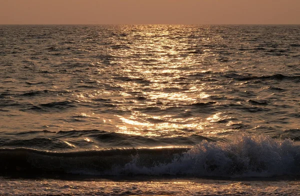 Sunset Candolim Beach North Goa India — Stock Photo, Image