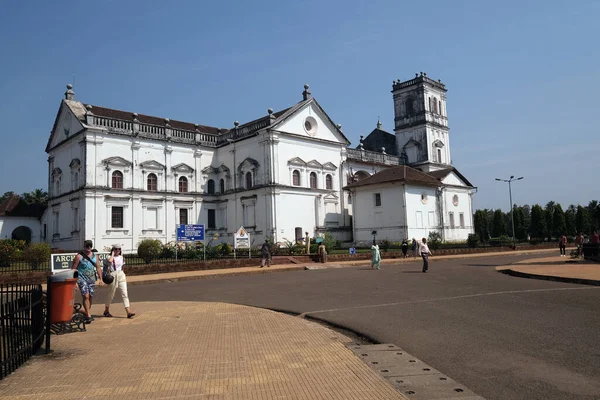 Cathedral Jest Katedrą Poświęconą Katarzynie Aleksandryjskiej Old Goa Goa Indie — Zdjęcie stockowe