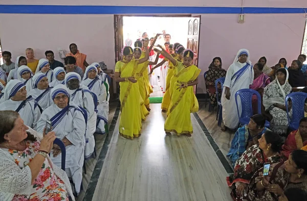 Massa Vid Our Lady Lourdes Church Kumrokhali Västbengalen Indien — Stockfoto