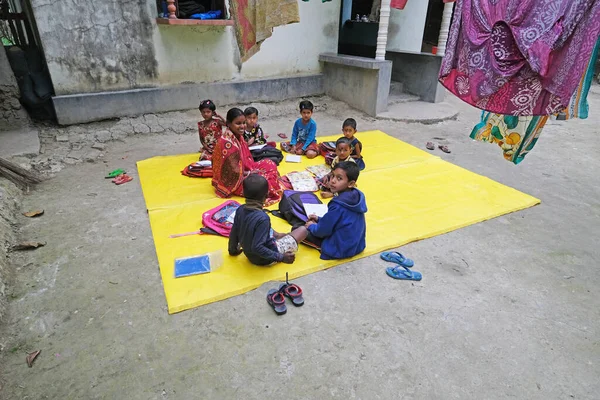 Kinderen School Kumrokhali West Bengalen India — Stockfoto