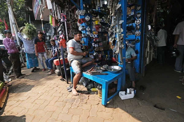 Goedkoopste Auto Onderdelen Accessoires Markt Mallick Bazar Kolkata India — Stockfoto