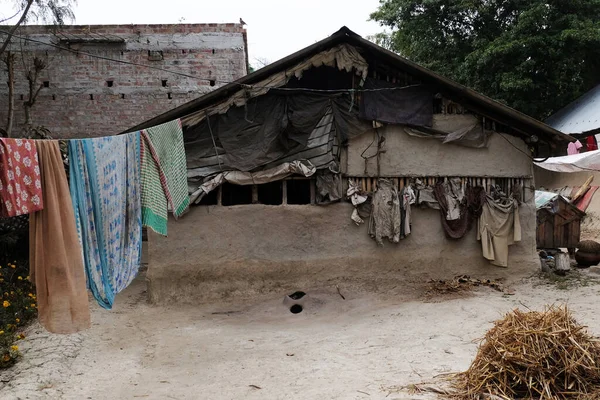 Una Casa Semplice Nel Villaggio Bengalese — Foto Stock