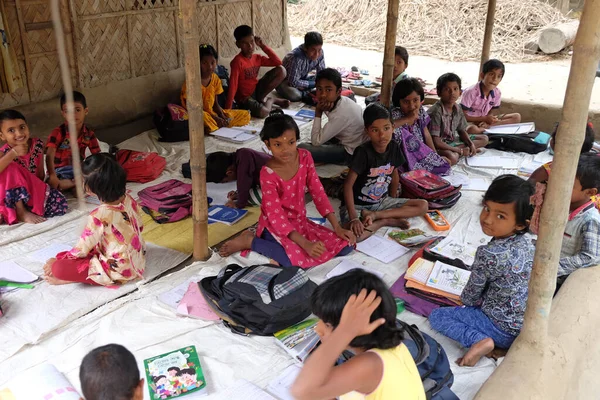 Παιδιά Στο Σχολείο Στο Kumrokhali Δυτική Βεγγάλη Ινδία — Φωτογραφία Αρχείου