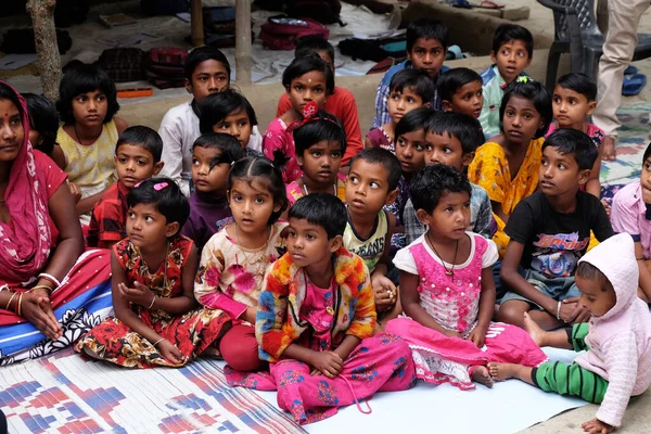 Crianças Escola Kumrokhali Bengala Ocidental Índia — Fotografia de Stock