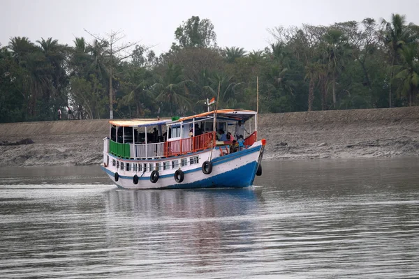 Barcos Turísticos Que Começam Suas Viagens Turísticas Sundarbans Bengala Ocidental — Fotografia de Stock