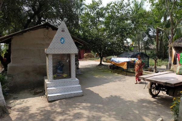 Santuario Nel Cortile Una Fattoria Mitrapur Bengala Occidentale India — Foto Stock