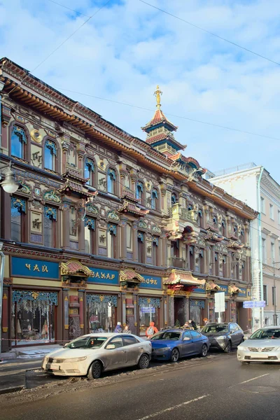 "Tea House "- bâtiment sur la rue Myasnitskaya, Moscou — Photo