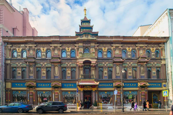 "Casa de té "- edificio en la calle Myasnitskaya, Moscú —  Fotos de Stock