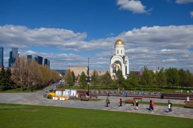 Poklonnaya Hill St George Tapınağı üzerinde görüntülemek ve ben çeşme