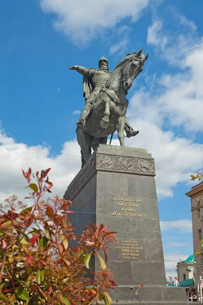 Moscow Russia May 2017 Monument Founder Moscow Yuri Dolgorukiy Tverskaya — Stock Photo, Image