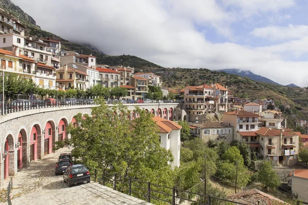 Malerischer Blick auf das malerische Arachova-Dorf in Griechenland — Stockfoto