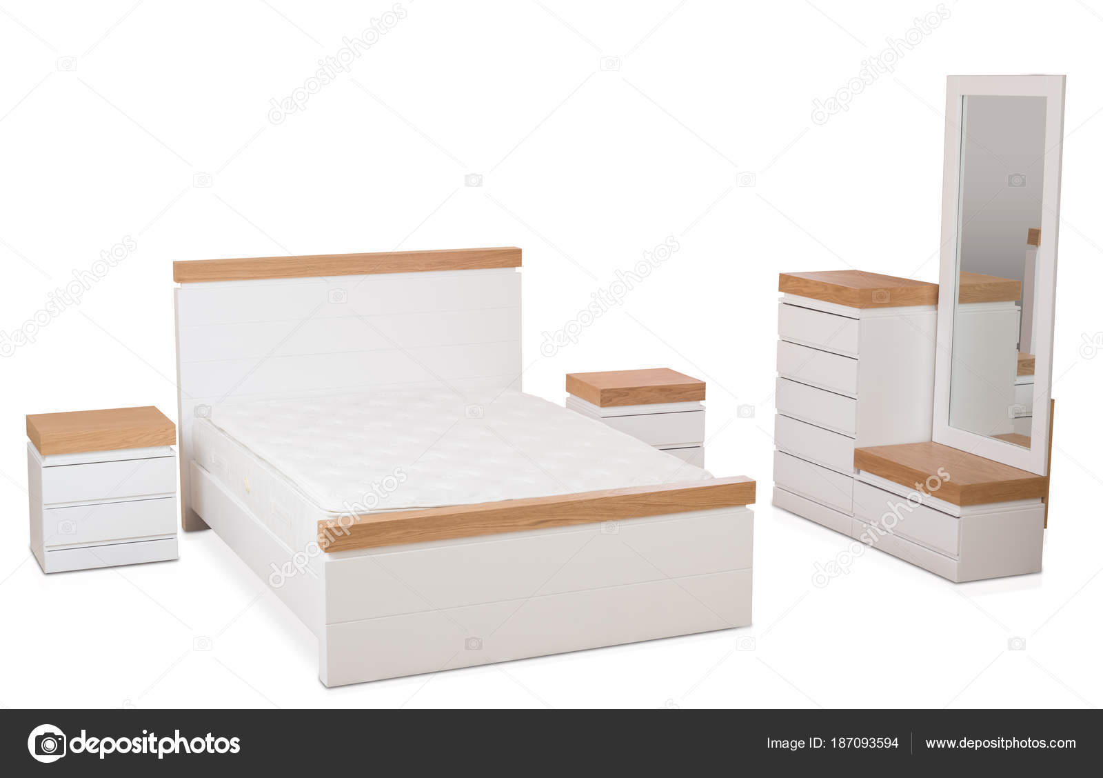 Collezione Mobili Camera Letto Isolato Priorità Bassa Bianca — Foto ... Collezione Mobili Camera Letto Isolato Priorità Bassa Bianca — Foto ...