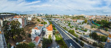 Lizbon 'un çatısının manzarası