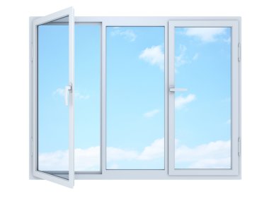 Open window with view of the sky  clipart
